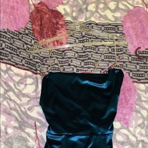 Velvet blue mini dress -Fashion Nova